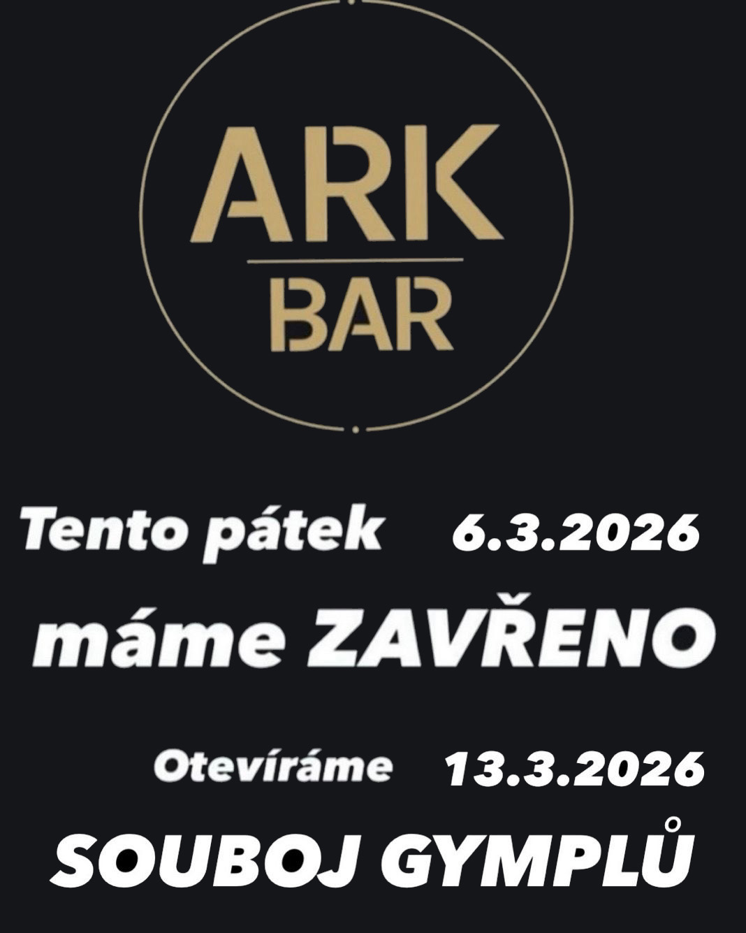 6.3.2026 máme zavřeno