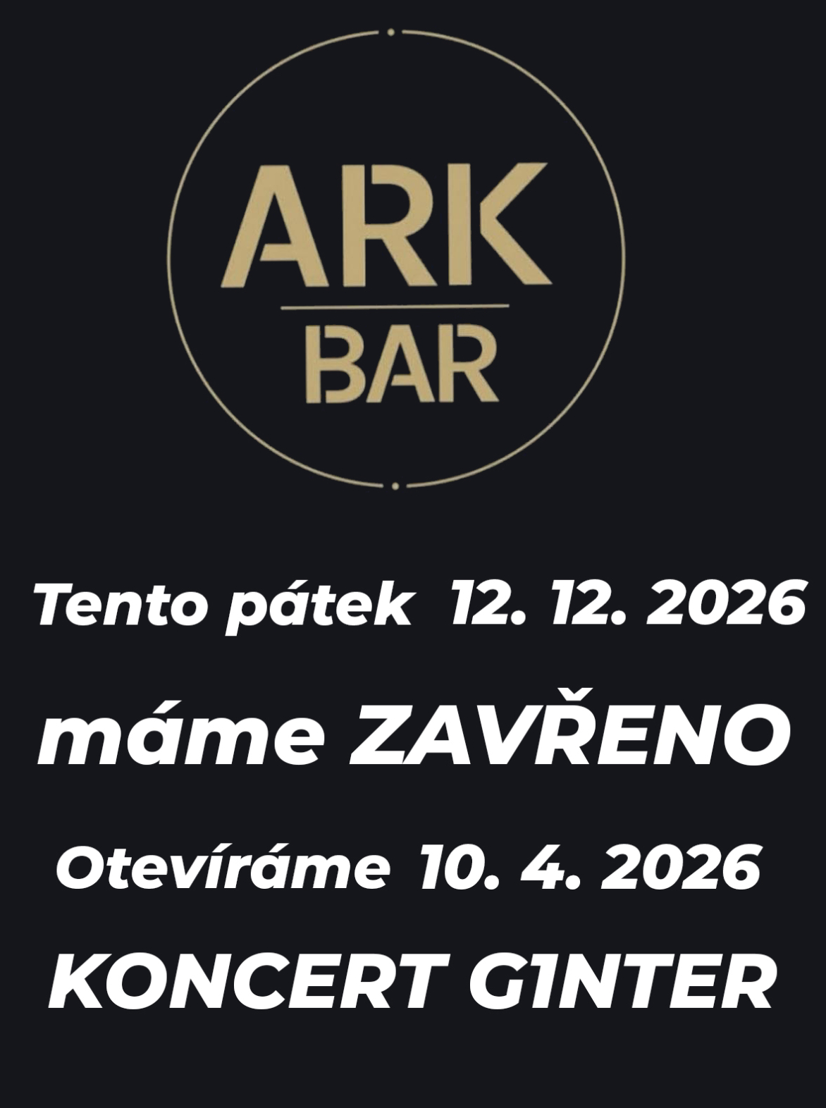 Tento pátek zavřeno