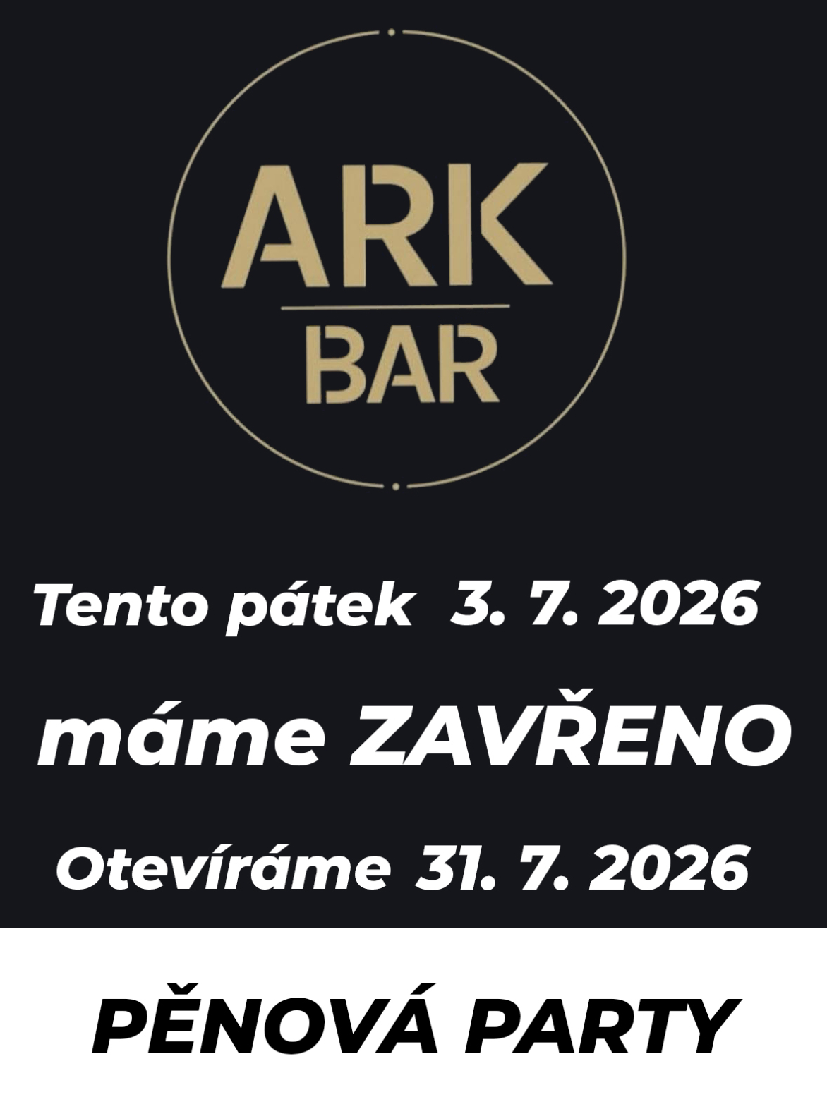 Tento pátek zavřeno